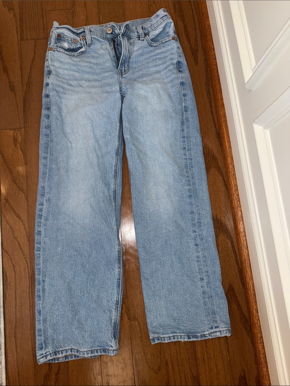 Everyday Casual Cool Light Wash AE American Eagle Women’s Straight Leg Jeans